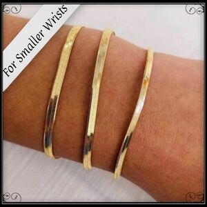 NEW 14k GOLD 2MM OMEGA CHAIN BRACELET DELICATE FOR SMALLER WRISTS